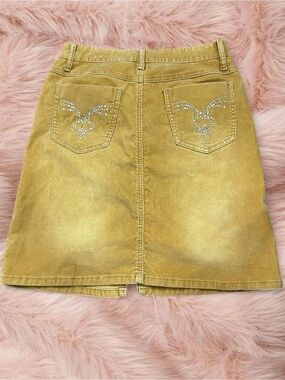 Vintage Y2K Tan Corduroy Mini Skirt